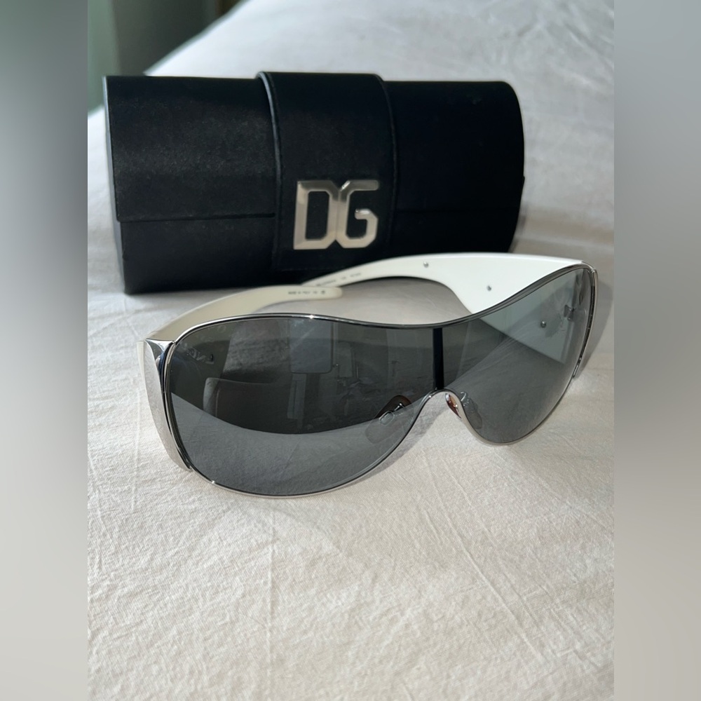 Auth white DOLCE & GABBANA DG 2005-M 05/6G 120 sunglasses